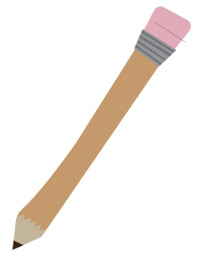 pencil tilted